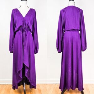 🦋LAST🦋 NWT Bali ELF Linda High-Low Maxi Dress, Violet, Size XXL